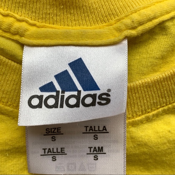 Adidas Danger Yellow Black Tee Top t-Shirt Shirt - Picture 11 of 15